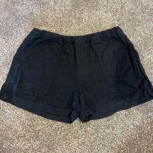 Banana Republic Black Cargo Shorts with Elastic Waistband